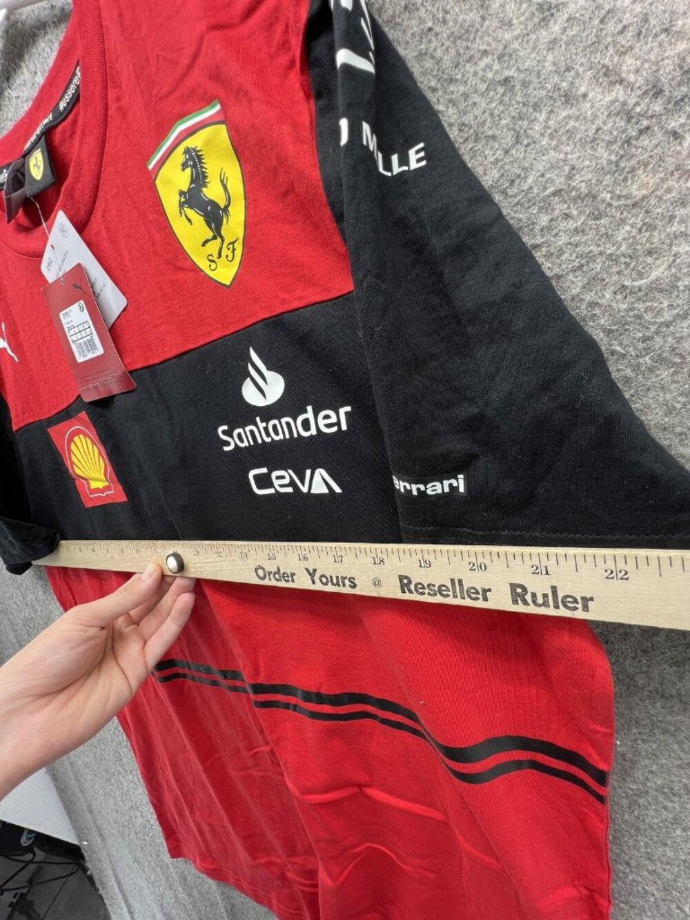 Puma Ferrari Shirt Mens Large Red Formula One Ferrari SF Team Tee Scuderia - Picture 4 of 12